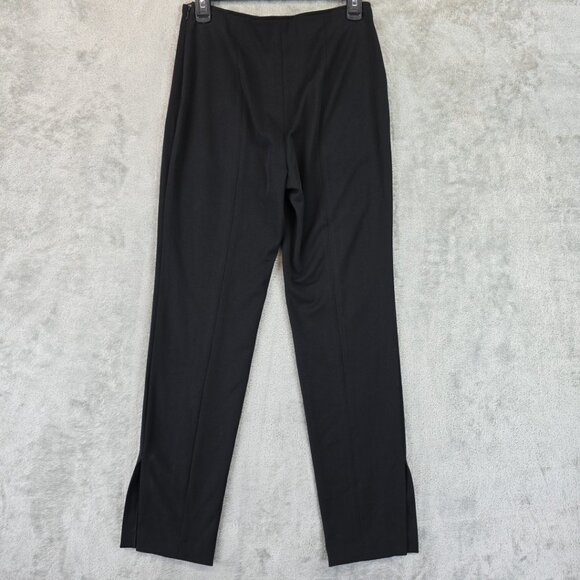 Nic + Zoe Pintuck Slit Leg Trouser Pants Women's Size 4 Black Onyx High Rise - Picture 2 of 16